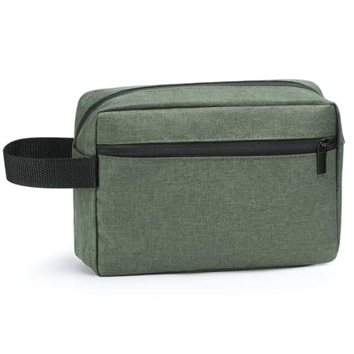 Image of Toiletry Bag for Men, Etercycle Portable Travel Wash Bag, Waterproof Toiletries Cosmetic Organizer Bag, Gym Shaving Shower Bathroom Bag, Dopp Kit Make Up Bag with Handle (Green)