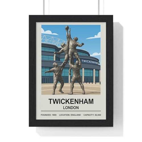 Image of Poster Kingz Twickenham Stadium A2 (unframed) Football Stadium Wall Art Print