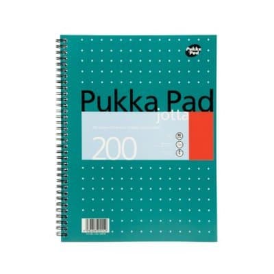 Image of Pukka Pads 6 Pack of A4 Pad Metallic Jotta Notebook JM018-200 Pages Per Pad