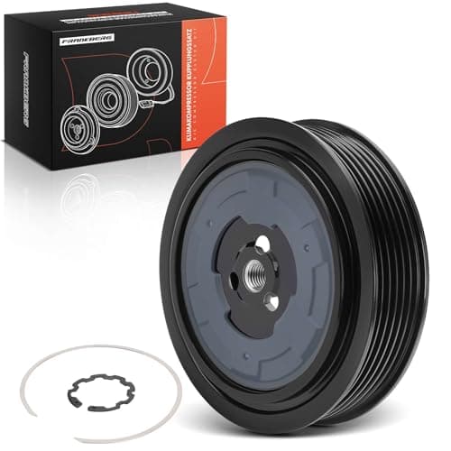 Image of Frankberg AC Compressor Clutch Kit Air Conditioning Compressor Clutch Compatible with A3 8P1 A4 8E2 Q3 8UB 8UG Altea 5P1 Fabia II 542 Octavi.a I 1U2 Superb II 3T4 Yeti 5L Replace# 1K0820808A
