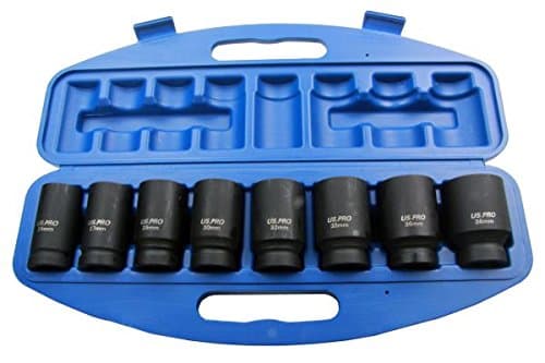 Image of US PRO 8PC 3/4 DR 6PT DEEP Impact SOCKETS Metric B1386