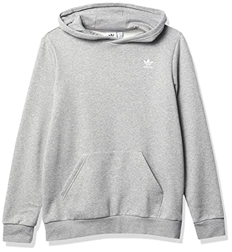 Image of adidas Originals Kids' Adicolor Hoodie, Medium Grey Heather/White, Small