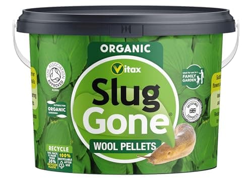 Image of Vitax Slug Gone Wool Pellets, Natural, Organic Barrier To Protect Borders, Pots & Containers From Slugs And Snails, Long Lasting - 10L