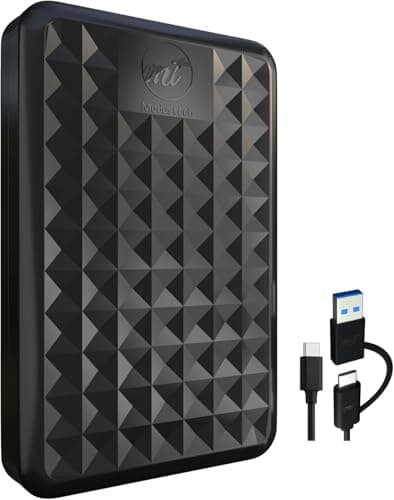Image of ModusTech 500GB Portable External Hard Drive USB 3.0/Type-C – Slim High-Speed HDD for Backup, Storage, Gaming – Compatible with PC, Mac, Laptop, PS4, Xbox, Windows, MacBook, Smart TV (Black, 500GB)