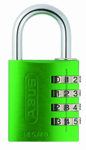 Image of ABUS Combination Lock 145/40 Green - for Luggage, Locker and Much More. - Aluminium Padlock - Individually Adjustable Numerical Code - ABUS Security Level 4