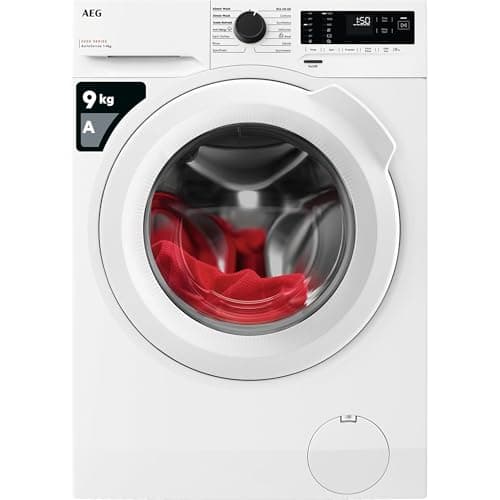 Image of AEG 5000 Series Washing Machine 9kg LFX50942B, Front Loading Full Size, 9kg, 1400 rpm, AntiAllergy Program, Quick Wash, TimeSave to Adjust Washing Cycles, Class A, White
