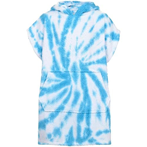 Image of A2Z 4 Kids Bathrobe 100% Cotton Hooded - Towel Bathrobe 128 Tie Dye Blue 10-13