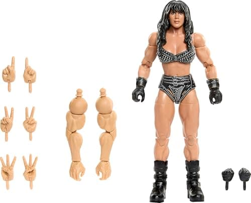 Image of Mattel WWE Elite Collection Action Figure & Accessories, Premium Live Event Chyna Set, SummerSlam Series with Jesse “The Body” Ventura Build-A-Figure Parts​​