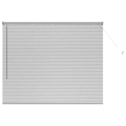 Image of Aluminium Venetian Blinds Silver 130 x 160 cm, Height Adjustable Indoor Window Blinds for Living Room, Kitchen, Office, UV Protection, Easy Clean