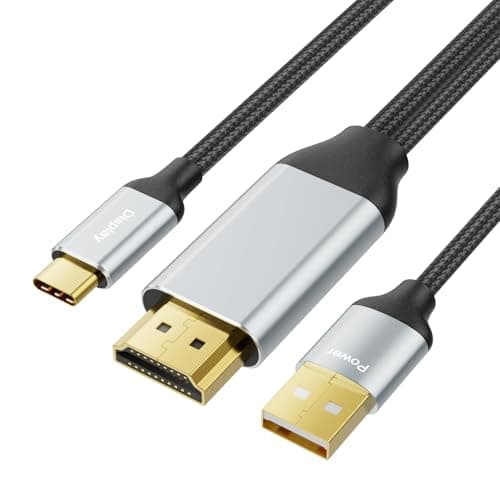 Image of HDMI to USB C Cable Adapter 4K@60Hz 6ft, HDMI 2.0 Input to USB Type C Output Display Converter, USB Powered, Compatible with Xreal Air, Nreal Air, Cover Base
