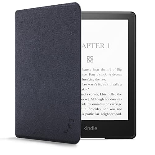 Image of Forefront Cases Case for Amazon Kindle Paperwhite 6.8" (11th Generation - 2021 Model) - Navy Blue - Slim, Light & Protective, Smart Auto Sleep-Wake Function Cover for Kindle Paperwhite 6.8"