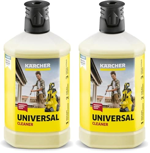 Image of Kärcher 1 L, Universal Cleaner Plug and Clean, Pressure Washer Detergent, Yellow (Pack of 2)