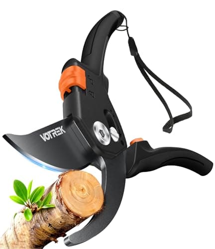Image of VOTREK Bypass Secateurs for Small Hands with Continuously Adjustable Grip, SK5 Steel Blade & Sealed Spring–21.5cm Professional Pruning Shears for Rose, Branch, Plant, Garden Pruner Scissor Hedge Shear