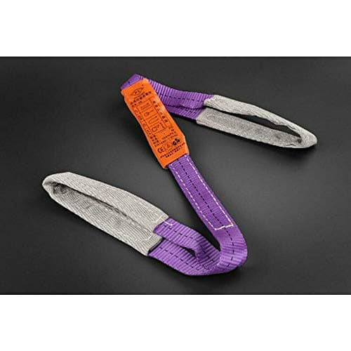 Image of Unifizz Lift Sling Straps, 2M Lifting Slings Load Capacity 1 Ton, Polyester Webbing Cargo Lift Sling Strap for Lifting, Towing, Pulling (Purple)