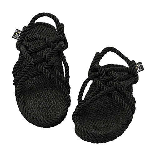 Image of Nomadic State of Mind JC Sandal - All-Rope Six Cross Strap - Handmade Adjustable Rope Shoes - Machine Washable - Vegan Friendly - Secure Fitting, Long Lasting & Comfortable Feel - For Men & Women
