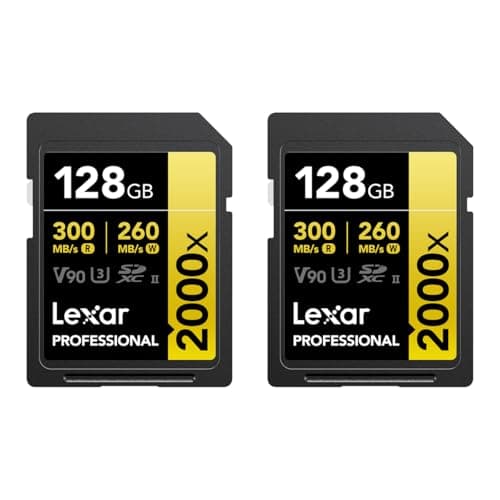 Image of Lexar Professional 2000x 128GB SDXC UHS-II Memory Card, 2-Pack