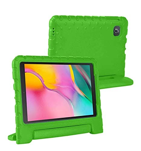 Image of For Samsung Galaxy Tab A 2016 10.1" Case - Heavy Duty Shockproof & Dustproof Convertible Handle Stand Easy to Carry Lightweight Full Body Protective Case Kids Friendly Rugged Case T580 T585 Green