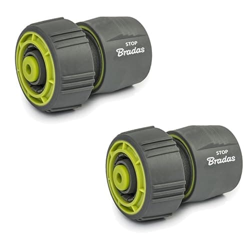 Image of Coupling with Water Stop 1/2 Inch, Quick Coupling, Quick Connector, Garden Hose Connector, Connection Parts for Hose Start and End, Pack of 2
