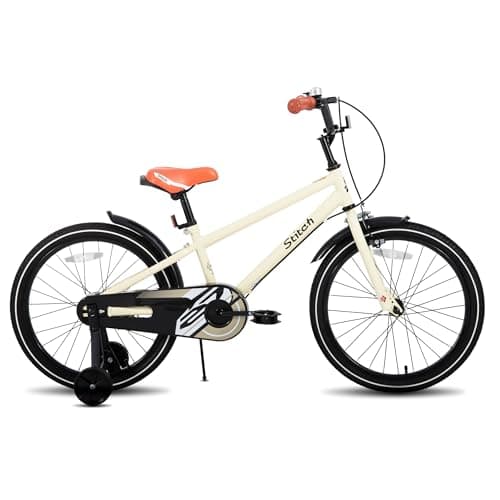 Image of STITCH 20 inch kids bike for 6-9 year old girls & boys, 20 inch kids bike with Stabilisers&kickstand, beige