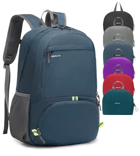 Image of MRPLUM 30L Rucksack Foldable Ultralight Packable Backpack, Unisex Durable Handy Daypack for Travel & Outdoor Sports Durable & Waterproof (Navy Blue)