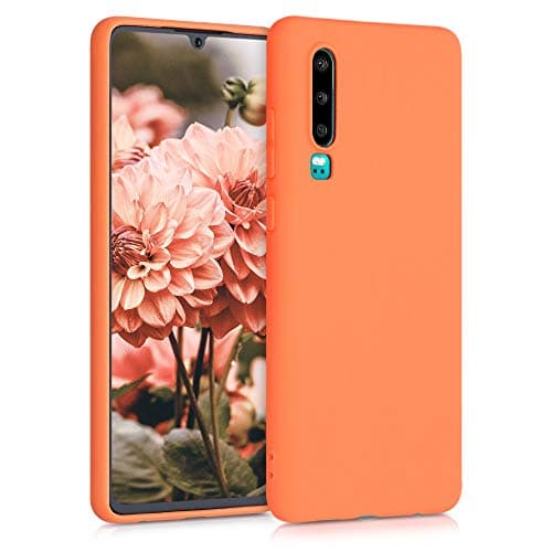 Image of kwmobile Case for Huawei P30 Case - Soft Cover - Shockproof TPU Material - Wireless Charging - Fruity Orange