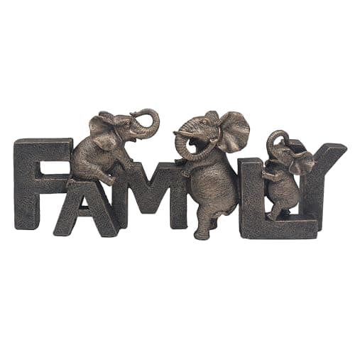 Image of The Leonardo Collection Tuskers Elephant Family Home Decor Figurines & Ornaments For Home & Office | Decorative Accessories Statues For Indoor & Outdoor | Lovely Gifts for Women & Men