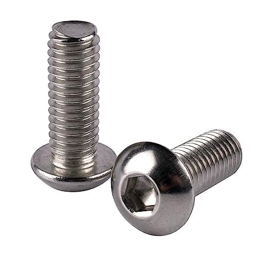 Image of KOSJETHAS 50Pcs #10-24 x 1" Button Head Socket Cap Screws Allen Hex Bolts, 304 Stainless Steel 18-8, Coarse Thread UNC Full Thread