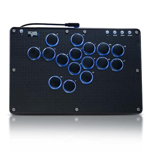 Image of JZW-Shop Haute42 Arcade Stick T16-texture, All-Button Arcade Controller for Switch/PC/PS4/PS3 /Steam Deck, Slim Arcade Fight Stick Game Keyboard with Turbo & Custom RGB, Supports Hot-Swap & SOCD