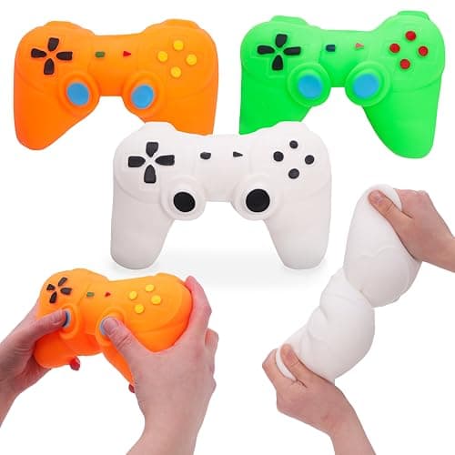Image of Toyland® 18cm (7“) Mega Jumbo Squishy Game Controller - Sensory Fidget Gamepad - 3 Colours Available - 1 Chosen At Random - Sensory Squeeze Toys for Kids - Ages 3+