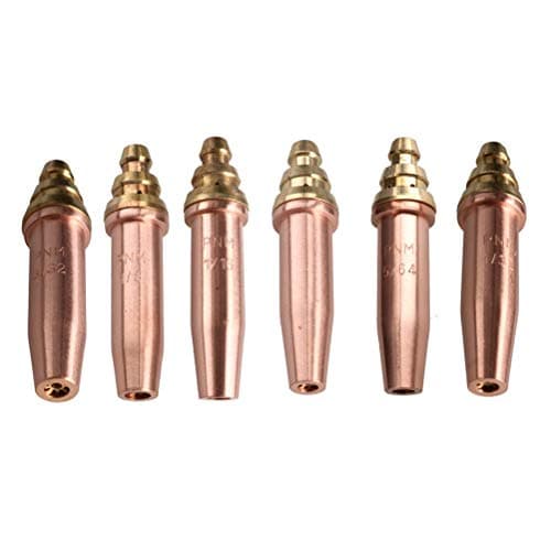 Image of PNM Oxy Propane Gas Cutting Nozzle Tip Standard Length 1/32”-1/8” 3-300mm 6pk