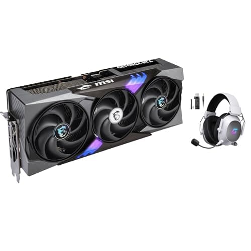 Image of MSI GeForce RTX 5090 Gaming Trio OC Graphics Card w/Gaming Headset, 32GB GDDR7, 21760 CUDA, 680 Tensor Cores, DLSS 3.5, 8K & 4K/240Hz Gaming, 3D Rendering, AI Acceleration, HDMI x1, DP x3