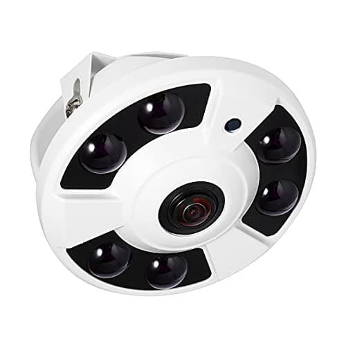 Image of REVODATA 5MP Fisheye POE IP Camera, 1.7mm Lens(170° FOV), 6 Array IR LED Night Vision, Indoor Dome Surveillance Cam Motion Detection, PC/Phone App(IF02-P-TS)