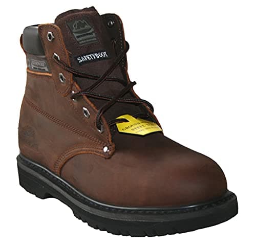 Image of Groundwork New Mens Lace Up Steel Toe Safety Ankle Work Boots Size UK 6-14 (Brown, 9 UK, numeric_9)