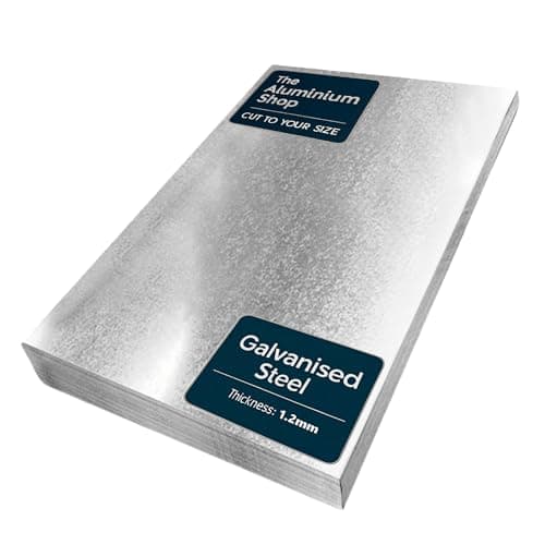Image of Galvanised Coated Mild Steel Sheet Metal Plate 1.2mm Thick Cut To Size Fabrication Roofing (500mm x 500mm)