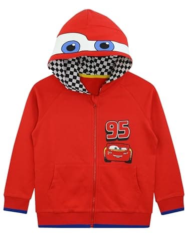Image of Disney Cars Hoodie | Cars Boys Hoodie | Lightning McQueen Costume Boys' Hoodies | Red | 3-4 Years