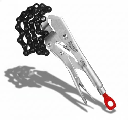 Image of Milwaukee 48 22 3542 Locking Chain Wrench 9 Inch - Silver