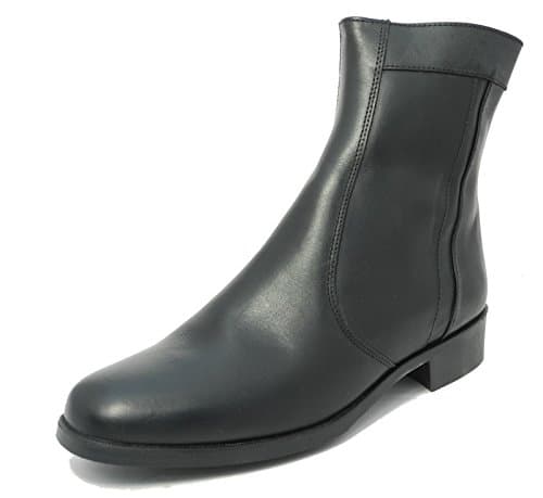 Image of Scimitar Mens Real Leather Zipped Chelsea Ankle Boots Inside Zip Size 9 Black