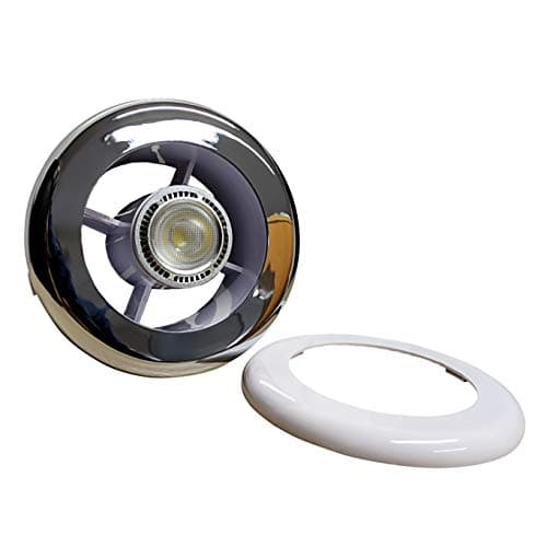 Image of Swiftair 4" 5" 6" Shower Light Chrome & White 12v Transformer Bathroom Zone 1 & 2 Ventilation (4" 100mm, White/Chrome)