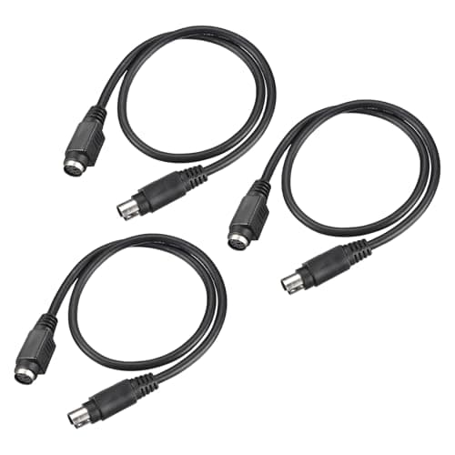 Image of sourcing map 3Pcs PS/2 Mouse and Keyboard Extension Cable, 1.64 Feet Mini Din 6 Pin Cable Male to Female Keyboard Converter for PC Scanner, Black