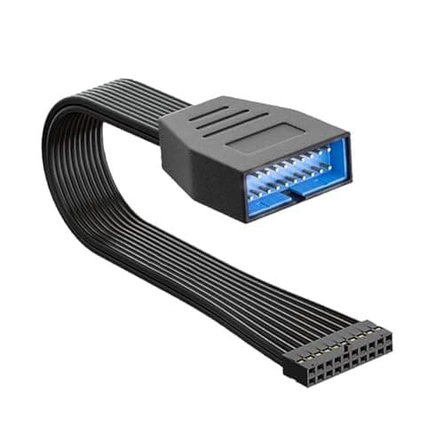 Image of Nicear USB 3.0 Header Extension Cable,Flexible Flat USB 3.0 19/20 Pin Male to Female Internal Extender Adapter for Motherboard(15cm)