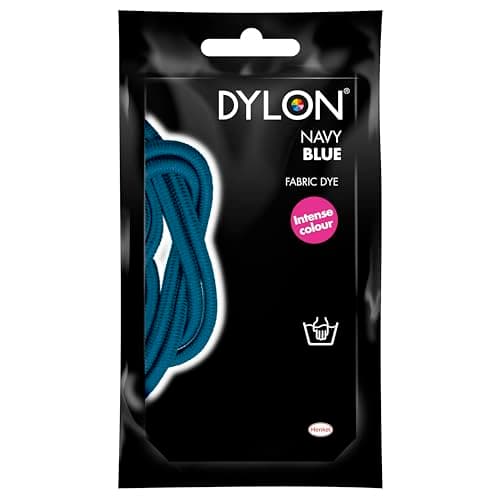 Image of DYLON Hand Dye, Fabric Dye Sachet for Clothes, Soft Furnishings and Projects, 50 g - Navy Blue