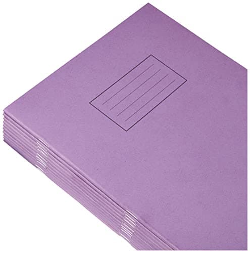 Image of Silvine Exercise Book Ruled with Margin A4 Purple (Pack of 10),9x7