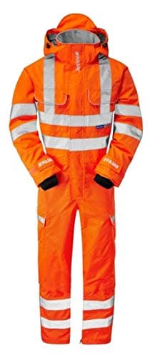 Image of Pulsarail Foul Weather Coverall, Medium, Hi-Viz Orange