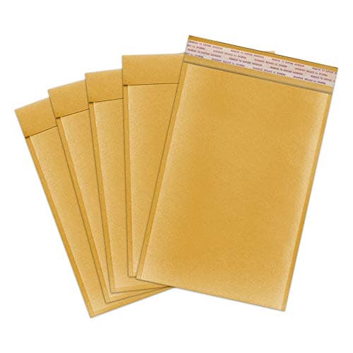 Image of iSOUL A3 Padded Bubble Envelopes, Postage Peel & Seal Shipping Ba Mailers Heavy Duty and Lightweight for Packaging - Gold (300MM x 445MM) 5 Pack