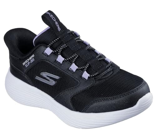Image of Skechers Girl's Go Run 400 V2 Tetra Speed Sneakers, Black Synthetic/Textile, 12.5 UK Child