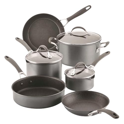 Image of Circulon Scratch Defense Induction Hob Pan Set of 6 - Pots and Pans Sets Non Stick with Extreme Non Stick, Dishwasher & Oven Safe Cookware, Graphite Pewter Finish