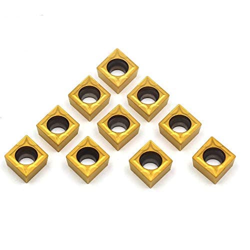 Image of OSCARBIDE Carbide Turning Inserts CCMT32.51(CCMT09T304)CCMT Insert Mutilayer Coated CNC Lathe Inserts for Lathe Turning Tool Holder Replacement Insert, 10 Pieces
