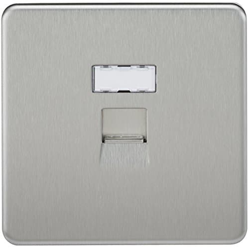 Image of Knightsbridge SFRJ45BC Screwless Rj45 Network Outlet, Brushed Chrome