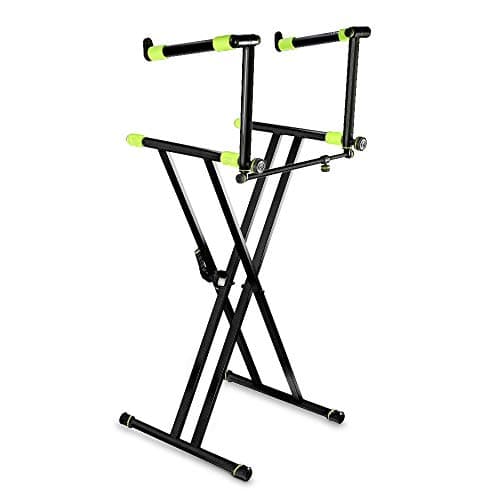 Image of Gravity KSX2 Keyboard Stand X Form Double inc KSX2T Tilting Tier Piano Musician Band