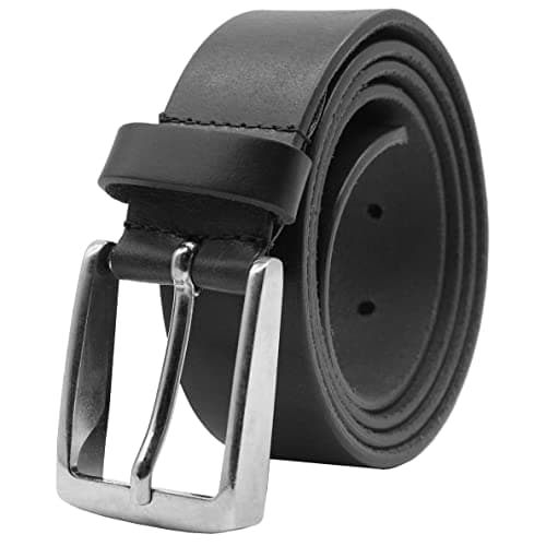 Image of PELLE TORO Adventurer Men's Leather Belt, Handmade, Work Casual, Black, 30 inch